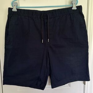 Men’s Pull-on Stretch Twill Shorts, Navy, Size 38